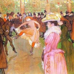 'La danse au Moulin Rouge'  de Henri de Toulouse Lautrec