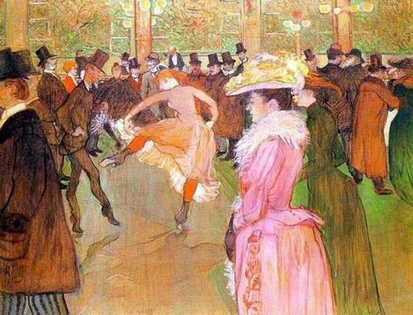 'La danse au Moulin Rouge'  de Henri de Toulouse Lautrec
